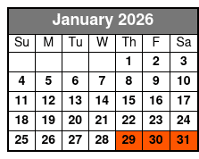 1hr Morning Watercolor Beach January Schedule
