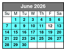 Sunset Dolphin Excursion June Schedule