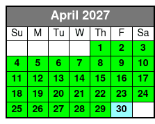 Sunset Dolphin Excursion April Schedule