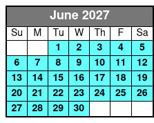 Sunset Dolphin Excursion June Schedule