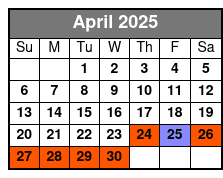 4 Hours Option April Schedule