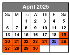 2 Hours Option April Schedule