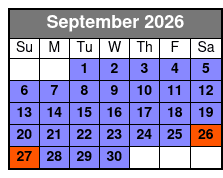 Harbor Kayak Rental in Destin, Florida September Schedule