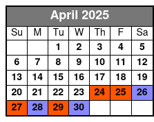 Full Day Rental - 8 Hours April Schedule