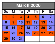 Full Day Rental - 8 Hours March Schedule