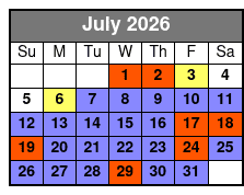 Full Day Rental - 8 Hours July Schedule