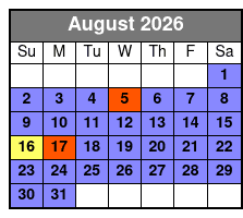 Full Day Rental - 8 Hours August Schedule