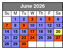 1/2 Day Rental - 4 Hours June Schedule