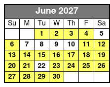 1/2 Day Rental - 4 Hours June Schedule