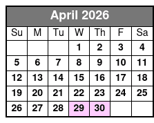 Buccaneer Pirate Cruise April Schedule