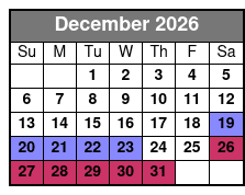 Buccaneer Pirate Cruise December Schedule