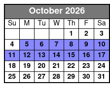 Southern Star Dolphin Cruise October Schedule