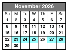 Southern Star Dolphin Cruise November Schedule
