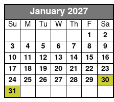 Southern Star Dolphin Cruise January Schedule