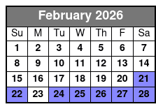 Sunset Dolphin Cruise in Destin February Schedule