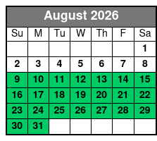 Sunset Dolphin Cruise in Destin August Schedule