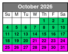 Sunset Dolphin Cruise in Destin October Schedule