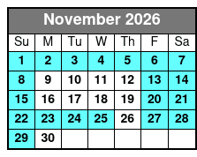 Sunset Dolphin Cruise in Destin November Schedule