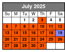 Deluxe 115hp Pontoon Half Day July Schedule