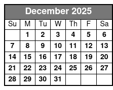 Deluxe 115hp Pontoon Half Day December Schedule