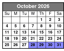 Deluxe 115hp Pontoon Half Day October Schedule