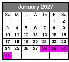 Deluxe 115hp Pontoon Half Day January Schedule