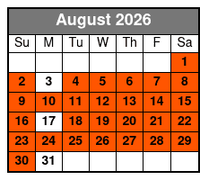 Crab Island Charter, Family Friendly 4 Hour August Schedule