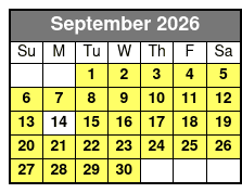 Crab Island Charter, Family Friendly 4 Hour September Schedule