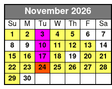 Miramar Beach Sunset Dinner Cruise November Schedule