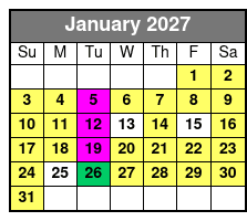 Miramar Beach Sunset Dinner Cruise January Schedule
