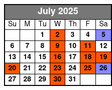 Miramar Beach Sunset Dinner Cruise July Schedule