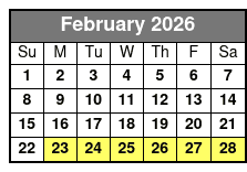 Miramar Beach Sunset Dinner Cruise February Schedule