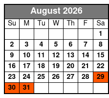 Miramar Beach Sunset Dinner Cruise August Schedule