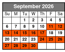 Miramar Beach Sunset Dinner Cruise September Schedule