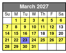Miramar Beach Sunset Dinner Cruise March Schedule