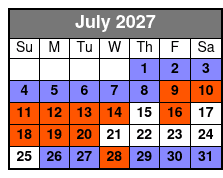 Miramar Beach Sunset Dinner Cruise July Schedule