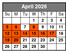 Easter Sunset Dinner Cruise April Schedule