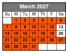 Easter Sunset Dinner Cruise March Schedule