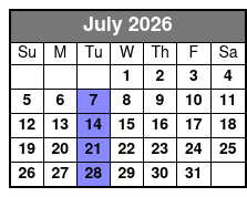 Fireworks Dinner Cruise July Schedule