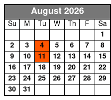 Fireworks Dinner Cruise August Schedule
