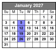 Fireworks Dinner Cruise January Schedule