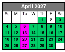 Fireworks Dinner Cruise April Schedule