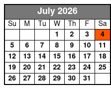 4th of July Dinner & Fireworks July Schedule