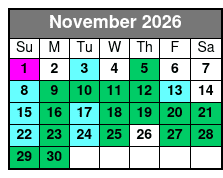 Sunset Dinner Cruise November Schedule