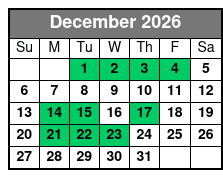 Sunset Dinner Cruise December Schedule
