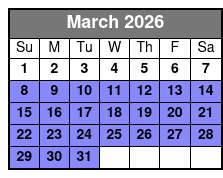 Guided Sunset and Dolphin Cruise Up to 22 Passengers in Florida March Schedule