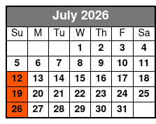 Redneck 5 Hour July Schedule