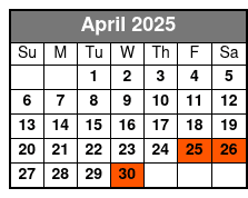 Redneck 9:00am-3 Hour April Schedule