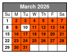 Redneck 9:00am-3 Hour March Schedule