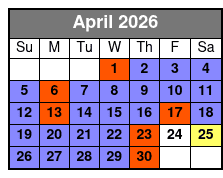 6 Hour April Schedule